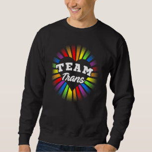 Team Trans Transgender Pride Lgbtq Rainbow Trans P Sweatshirt