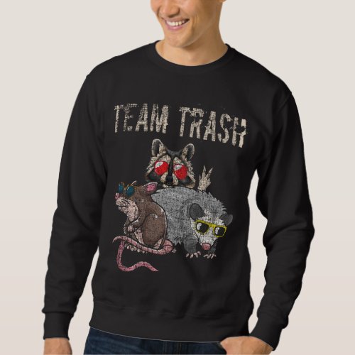 Team Trash _ Funny Raccoon Lover Opossum Rat Garba Sweatshirt