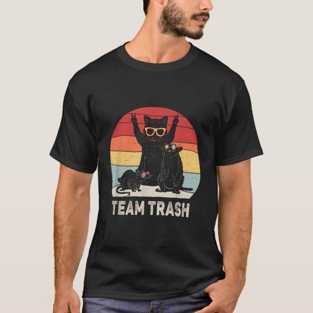 Team Trash Opossum Raccoon Rat Animals Garbage T-Shirt (Front)