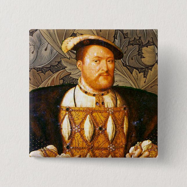 Team Tudor - Portrait of King Henry VIII Button (Front)