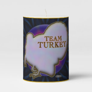 Team Turkey Pillar Candle