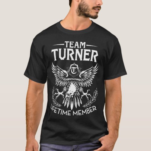 Team TURNER Lifetime Member Last Name T_Shirt