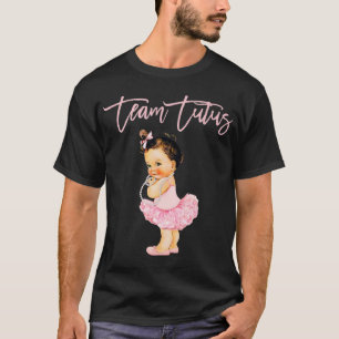 Team Tutu Girl Gender Reveal Baby Shower Touchdown T-Shirt