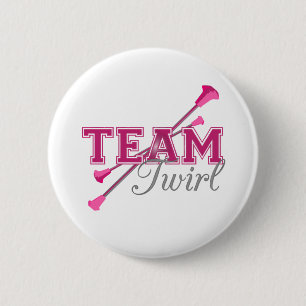 Team Twirl Baton Button