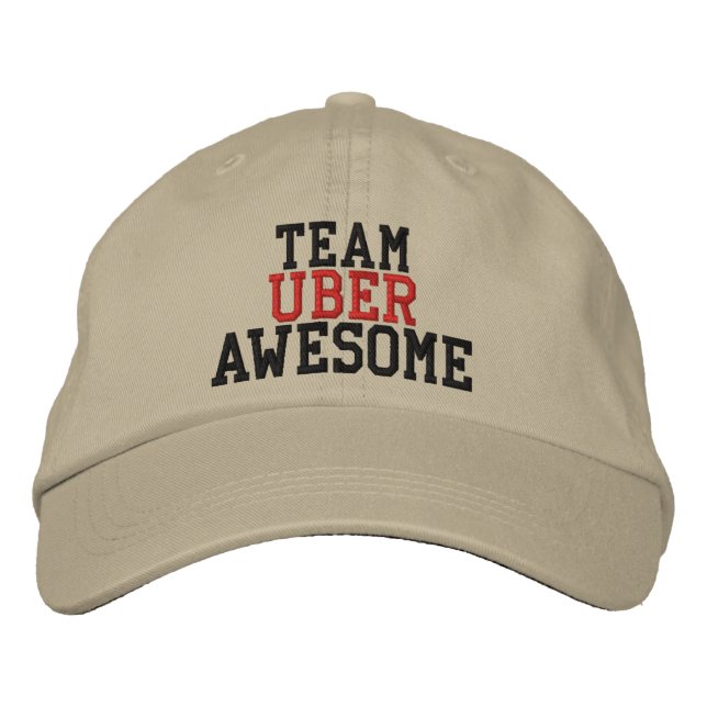 Team Uber awesome Embroidered Baseball Cap (Front)