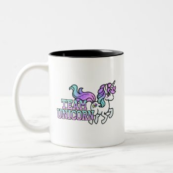Team Unicorn Two-tone Coffee Mug by YamPuff at Zazzle