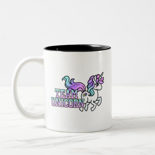 Team UNICORN Two-Tone Coffee Mug (Left)