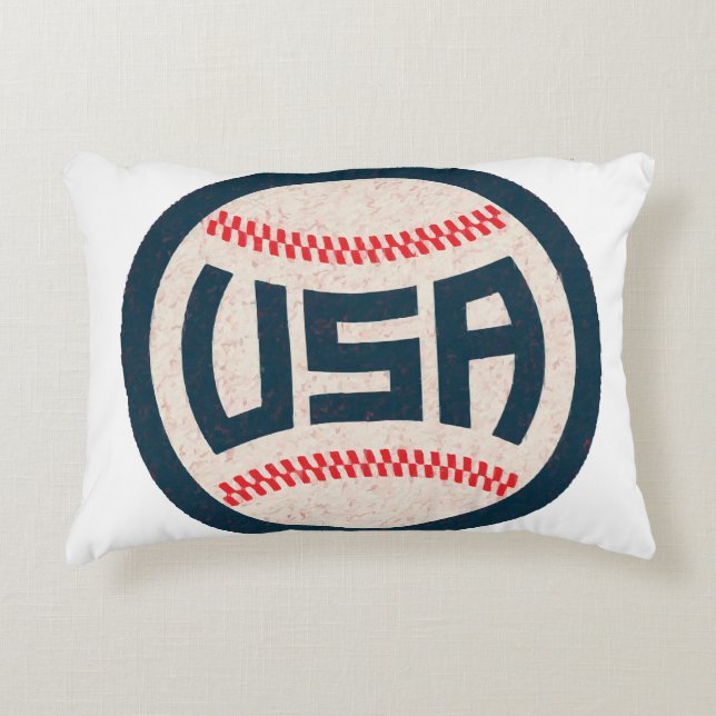 Team USA Baseball Accent Pillow (Front)