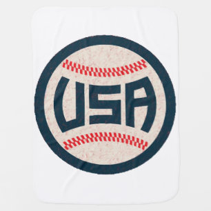Team USA Baseball Baby Blanket