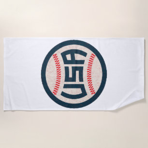 Team USA Baseball Beach Towel