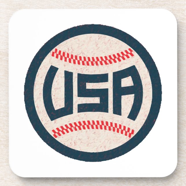 Team USA Baseball Beverage Coaster (Front)