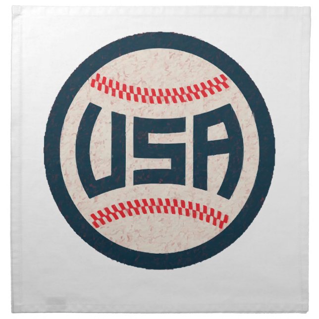 Team USA Baseball Cloth Napkin (Front)