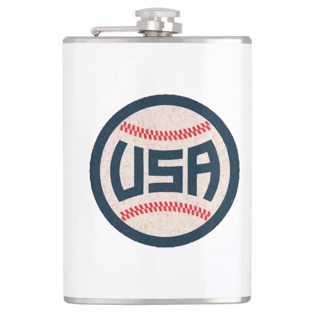 Team USA Baseball Flask (Front)