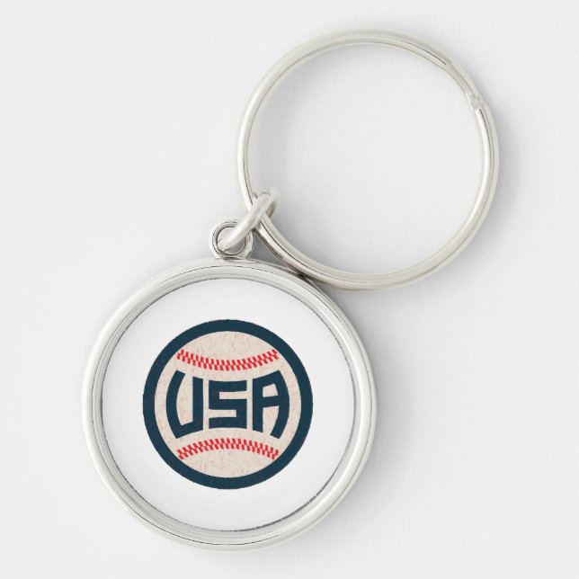 Team USA Baseball Keychain (Front)