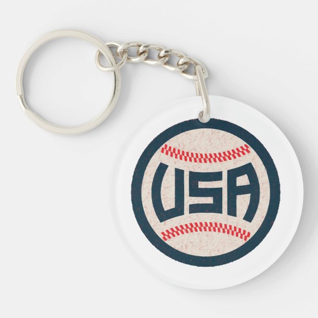 Team USA Baseball Keychain (Front)
