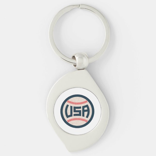 Team USA Baseball Keychain (Front)