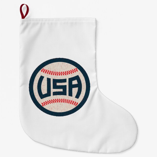 Team USA Baseball Large Christmas Stocking (Front)