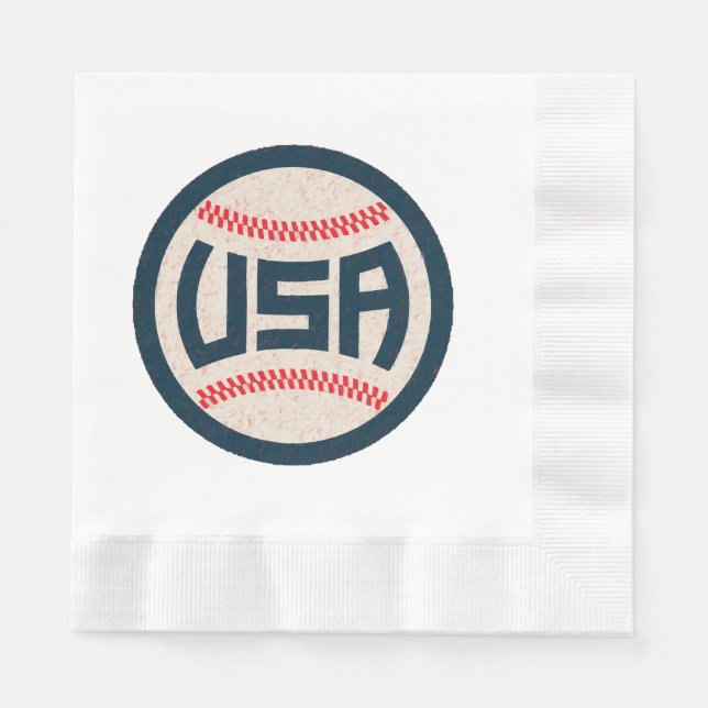Team USA Baseball Napkins (Front)