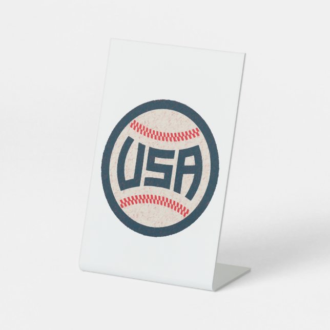 Team USA Baseball Pedestal Sign (Front)