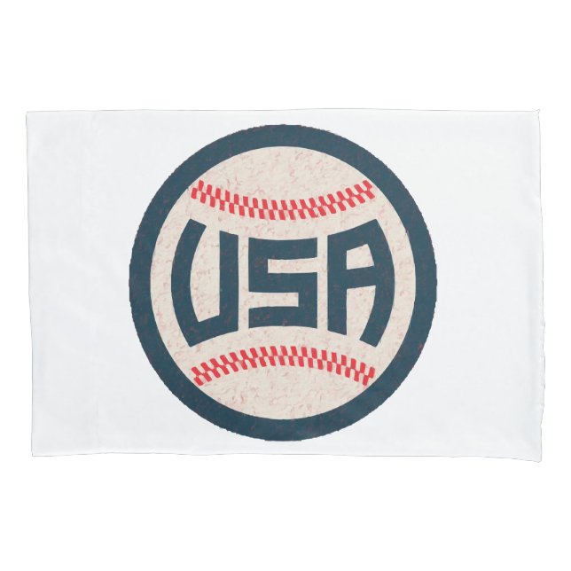 Team USA Baseball Pillow Case (Front)