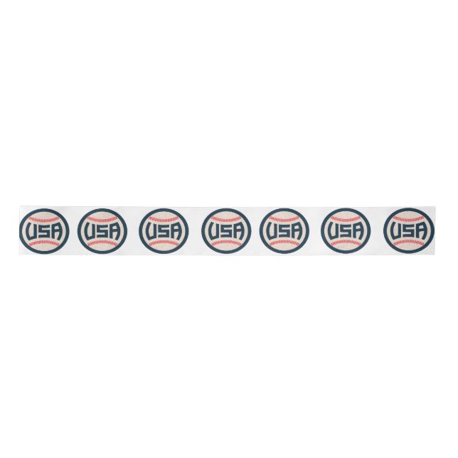 Team USA Baseball Satin Ribbon (Front)