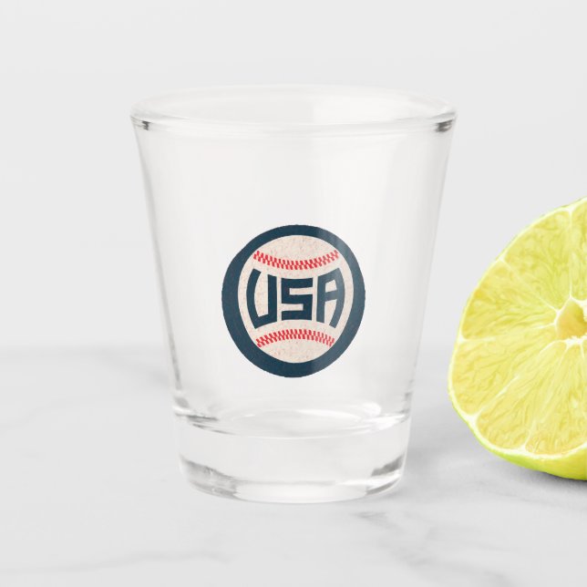 Team USA Baseball Shot Glass (Front)