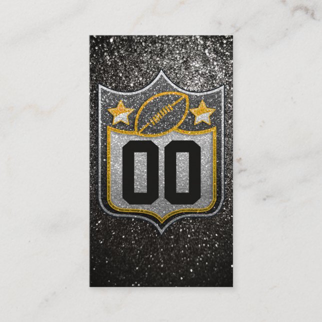 Team USA Sports Black and Gold Pittsburgh Football Business Card (Front)