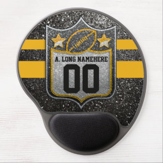 Team USA Sports Black and Gold Pittsburgh Football Gel Mouse Pad