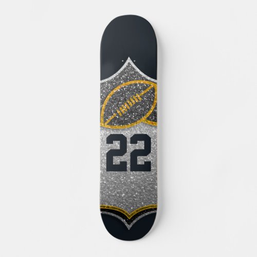 Team USA Sports Black  Gold Champion Football Skateboard