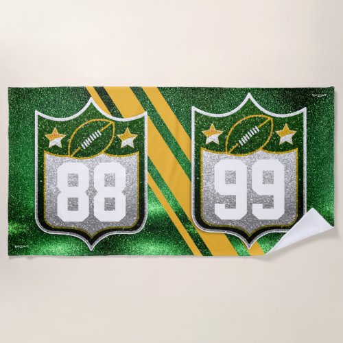 Team USA Sports Green Bay Wisconsin Football Beach Towel