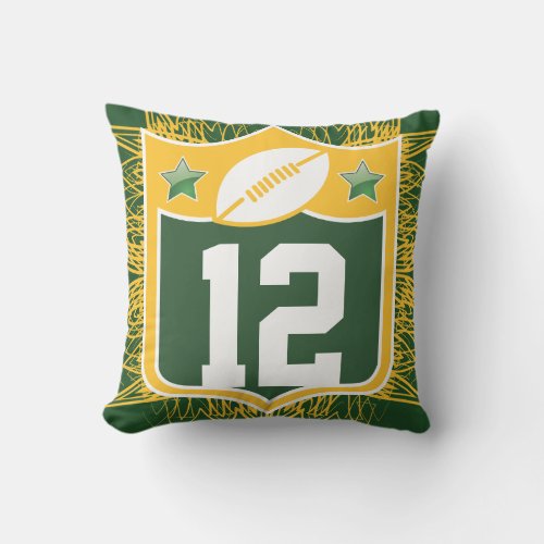 Team USA Sports Green Bay Wisconsin Football Throw Pillow