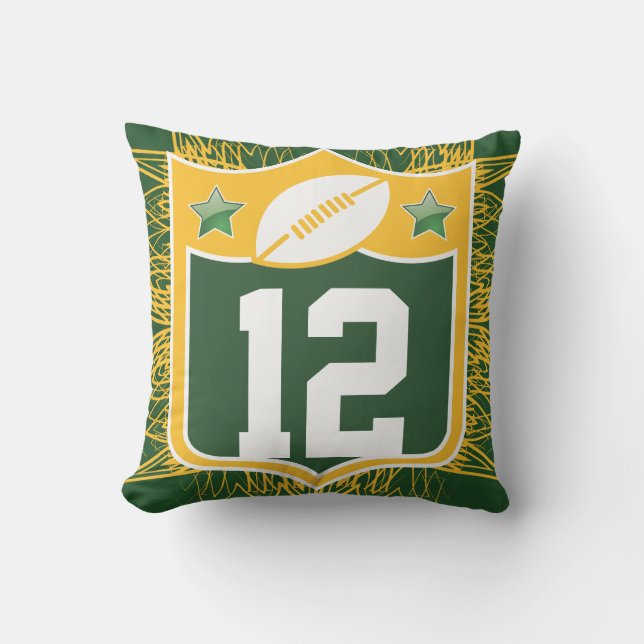 Team USA Sports Green Bay Wisconsin Football Throw Pillow (Front)
