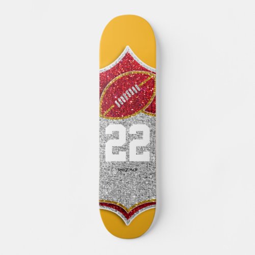 Team USA Sports Red and Gold Champion Football Skateboard