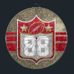 Team USA Sports Red and Gold College Football Dart Board<br><div class="desc">Go red and gold school colors! Football fans will love this colorful jersey design with customizable numbers. Put your favorite player's number on this design and show your support for the best football team ever!</div>