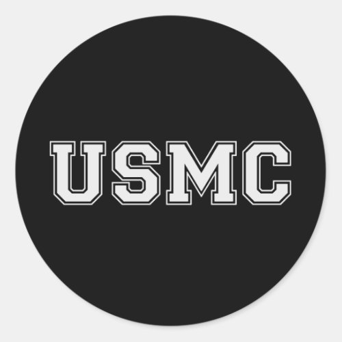 Team USMC Classic Round Sticker