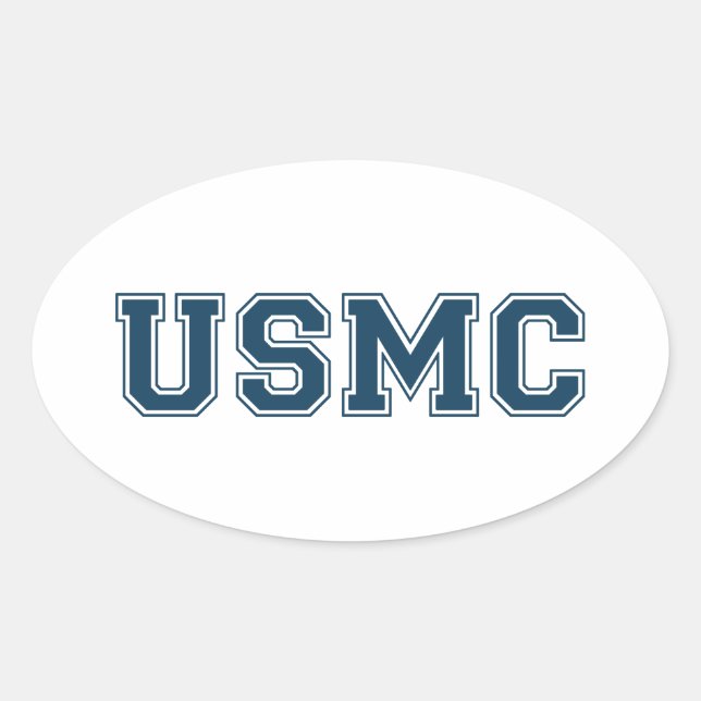 Team USMC Oval Sticker (Front)