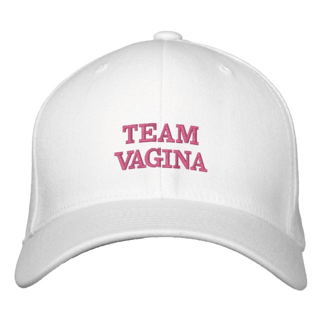 TEAM VAGINA EMBROIDERED BASEBALL CAP (Front)