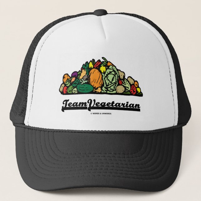 Team Vegetarian (Vegetarian Attitude / Spirit) Trucker Hat (Front)