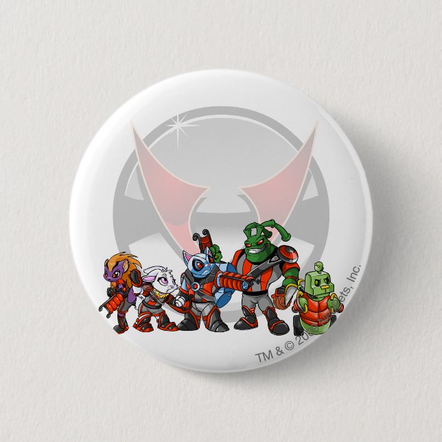Team Virtupets Space Station Group Pinback Button (Front)