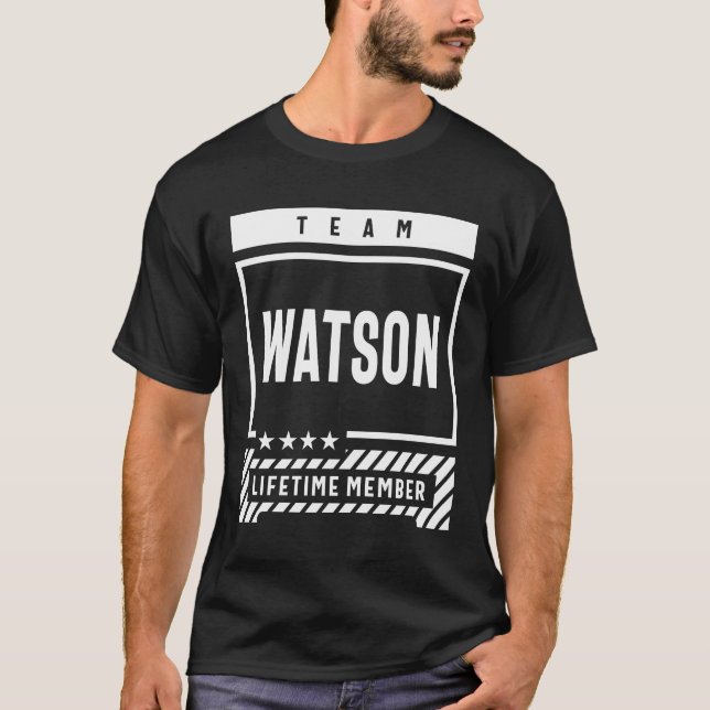 Team Watson Lifetime Member Personalized Name T-Shirt (Front)