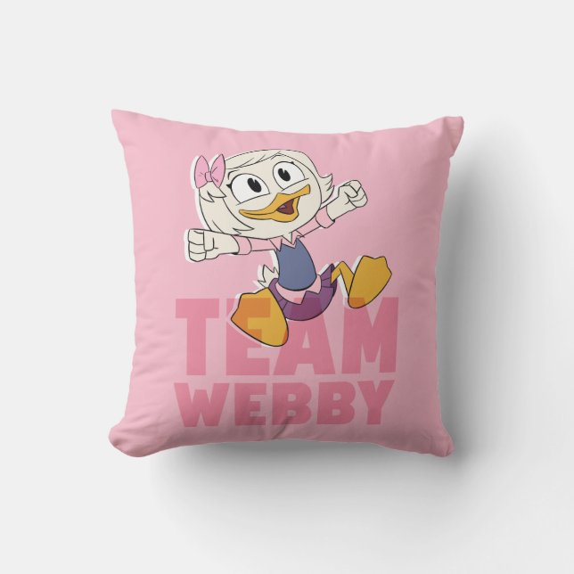 Team Webby Throw Pillow (Front)
