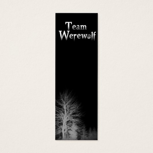 Team Werewolf Skinny Bookmark (Front)