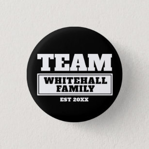 Team white personalized family or team button