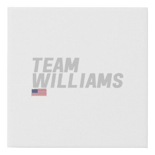 Team Williams  Faux Canvas Print