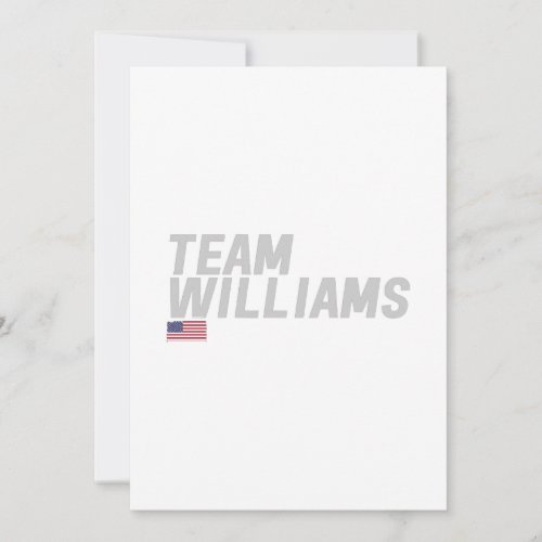 Team Williams  Invitation