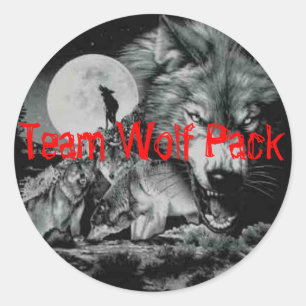 Team Wolf Pack Classic Round Sticker