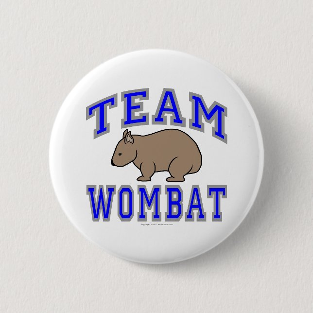 Team Wombat II Pinback Button (Front)