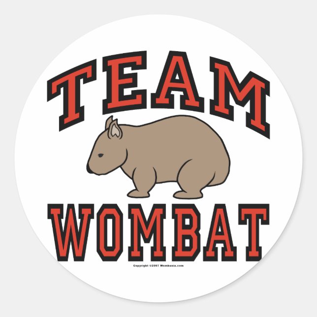 Team Wombat III Classic Round Sticker (Front)