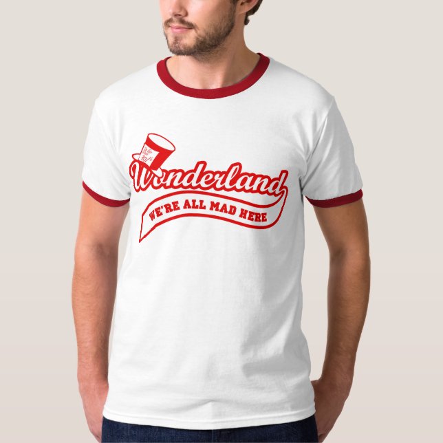 Team Wonderland: Mad Hatter (red) T-Shirt (Front)