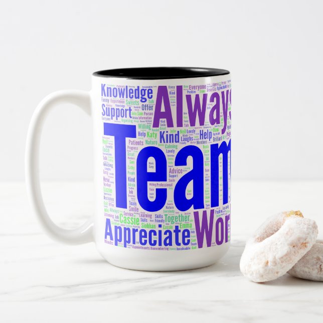 Team Work Appreciation Mug (With Donut)